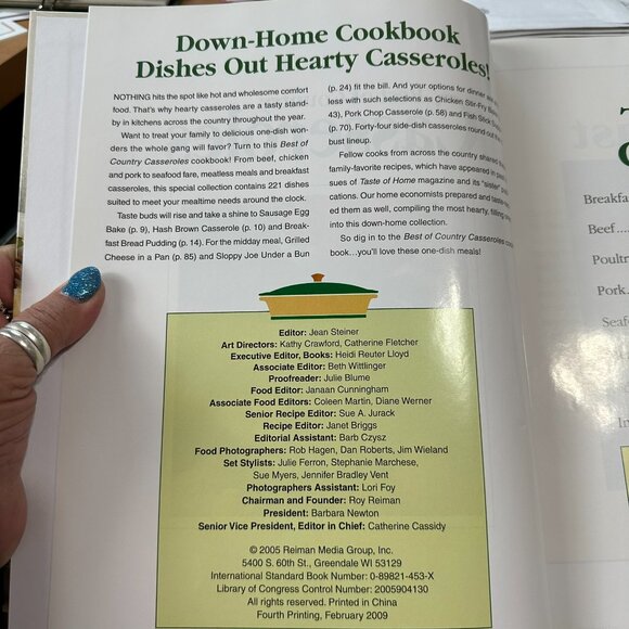 Taste of Home Ground Beef & Best of Country Casseroles Cookbooks Reiman Media - Picture 9 of 16